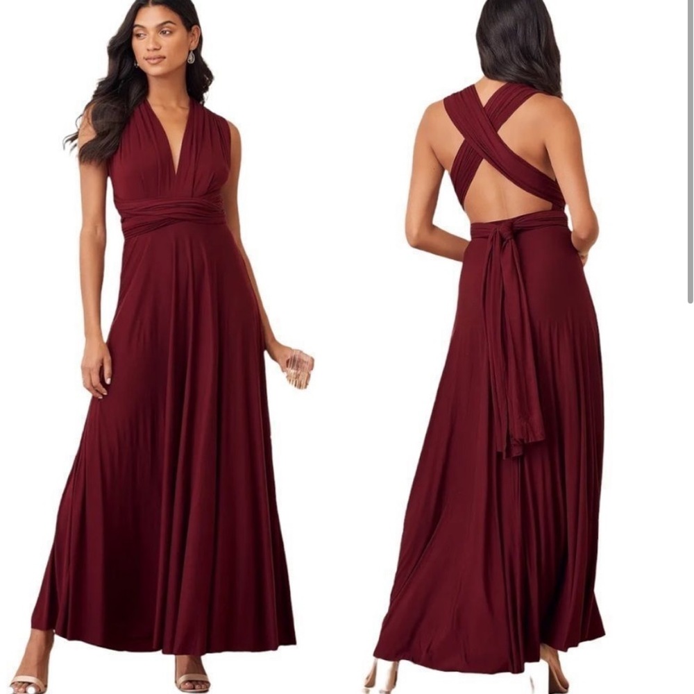 Tricks of the Trade Burgundy Maxi Dress